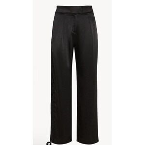 Simone Pérèle NWT $325 Black Silk Love Me Trousers w/ Sheer Lace Side Panels XL